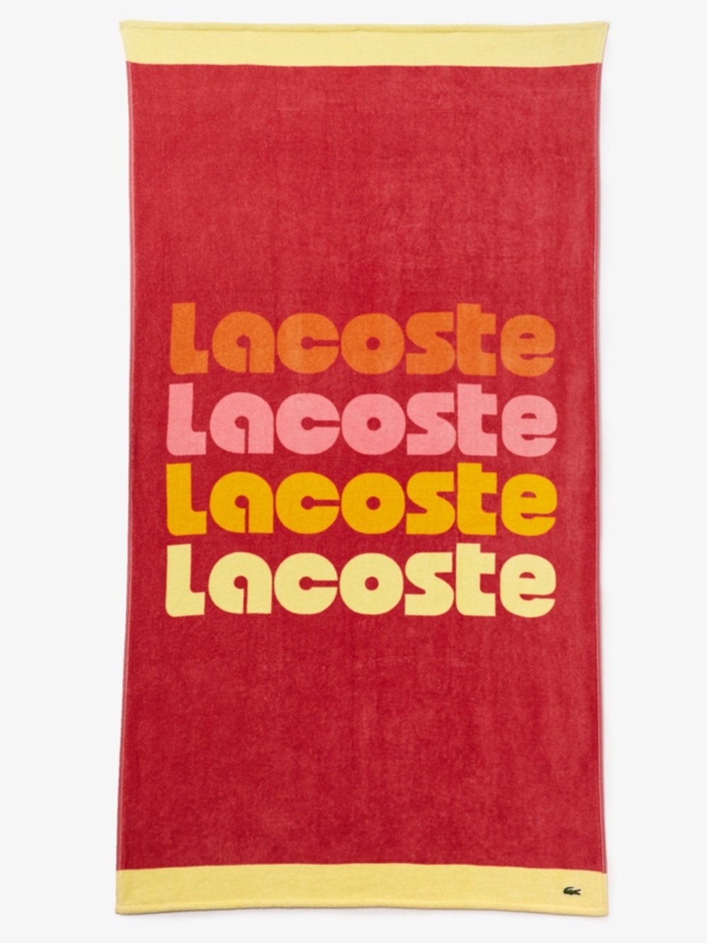 Lacoste large Logo Beach Towel summer Pack ombré new with tags 100% cotton 36x72